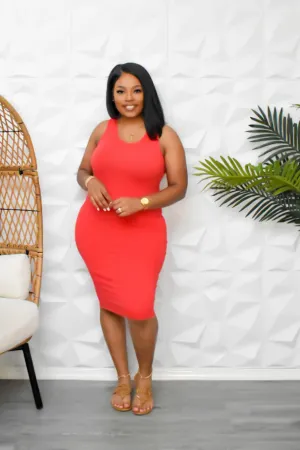 The “Everyday” Red Midi Dress