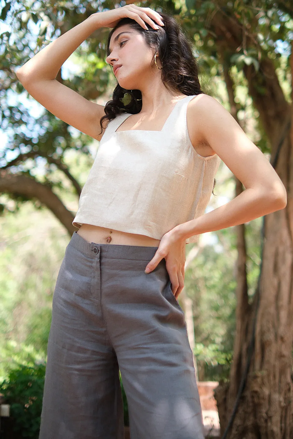 The Linen Wide Leg Pants