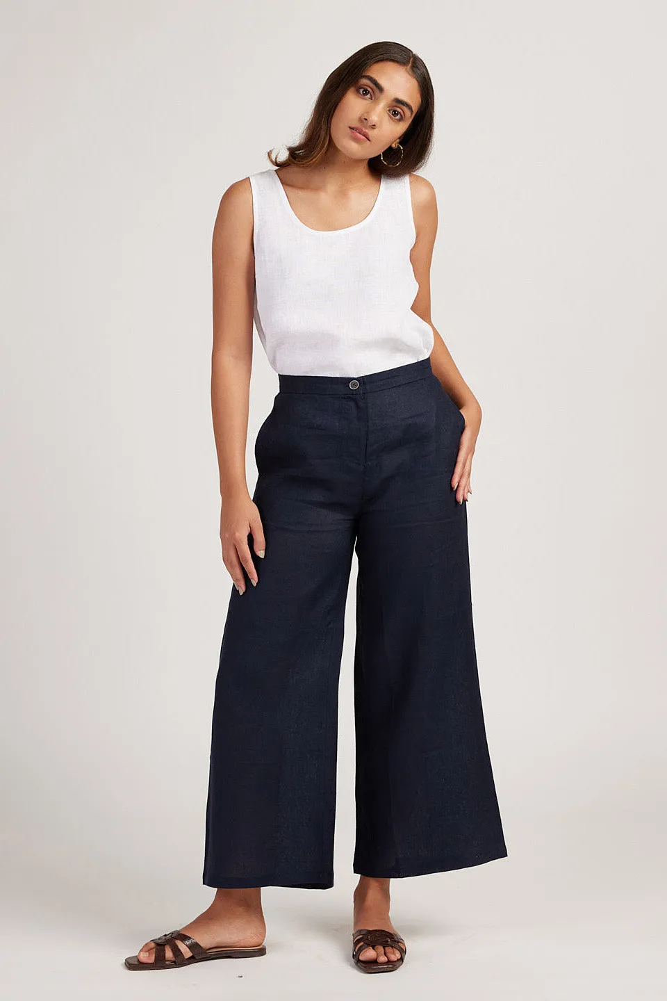 The Linen Wide Leg Pants
