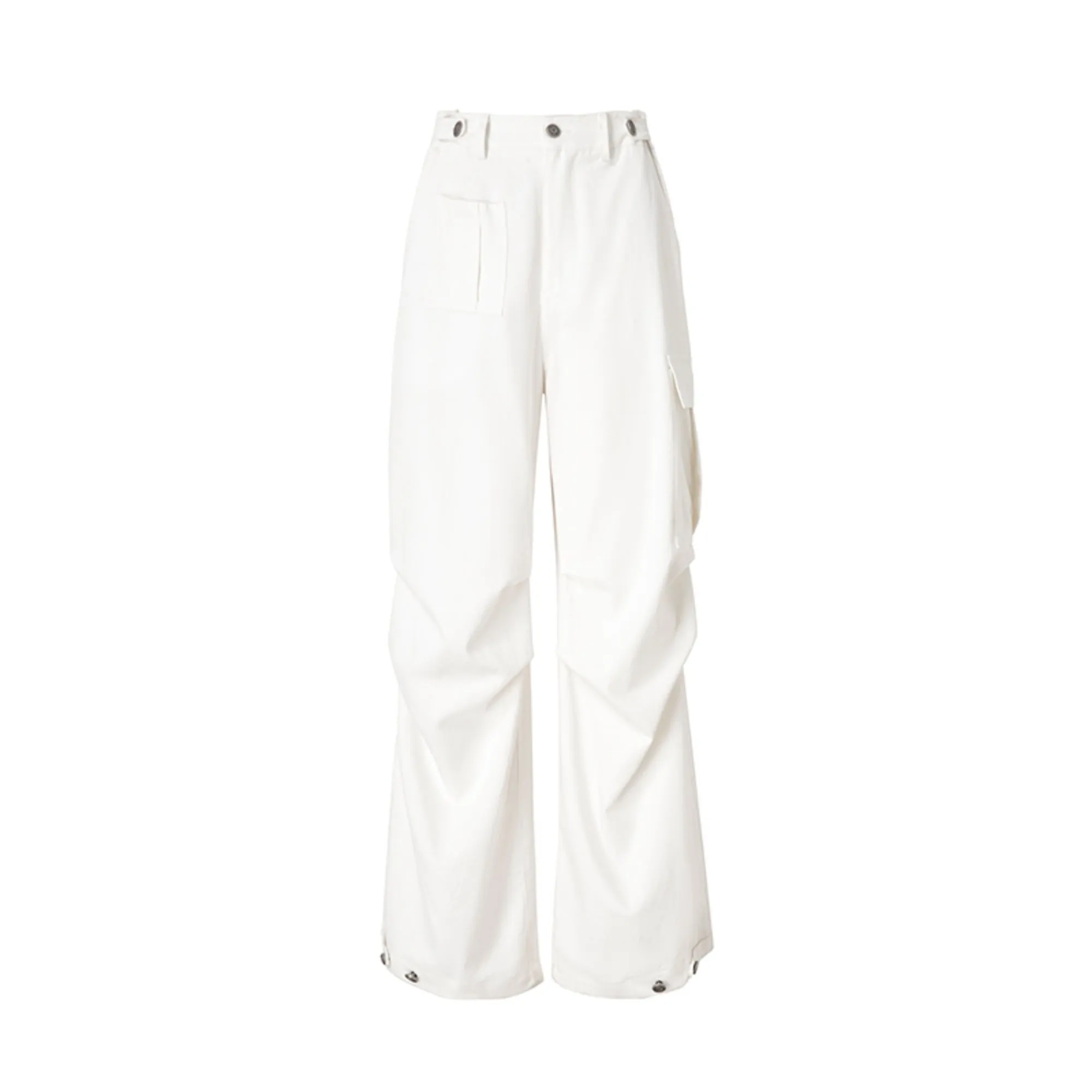 Three-Dimensional Wide-Leg Work Pants
