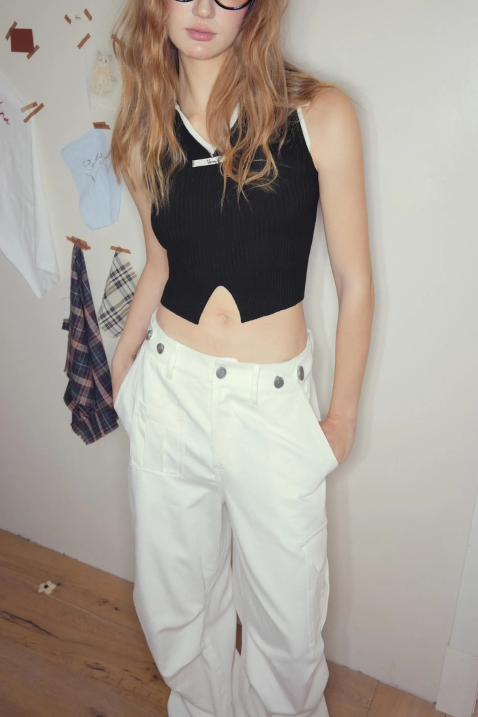 Three-Dimensional Wide-Leg Work Pants