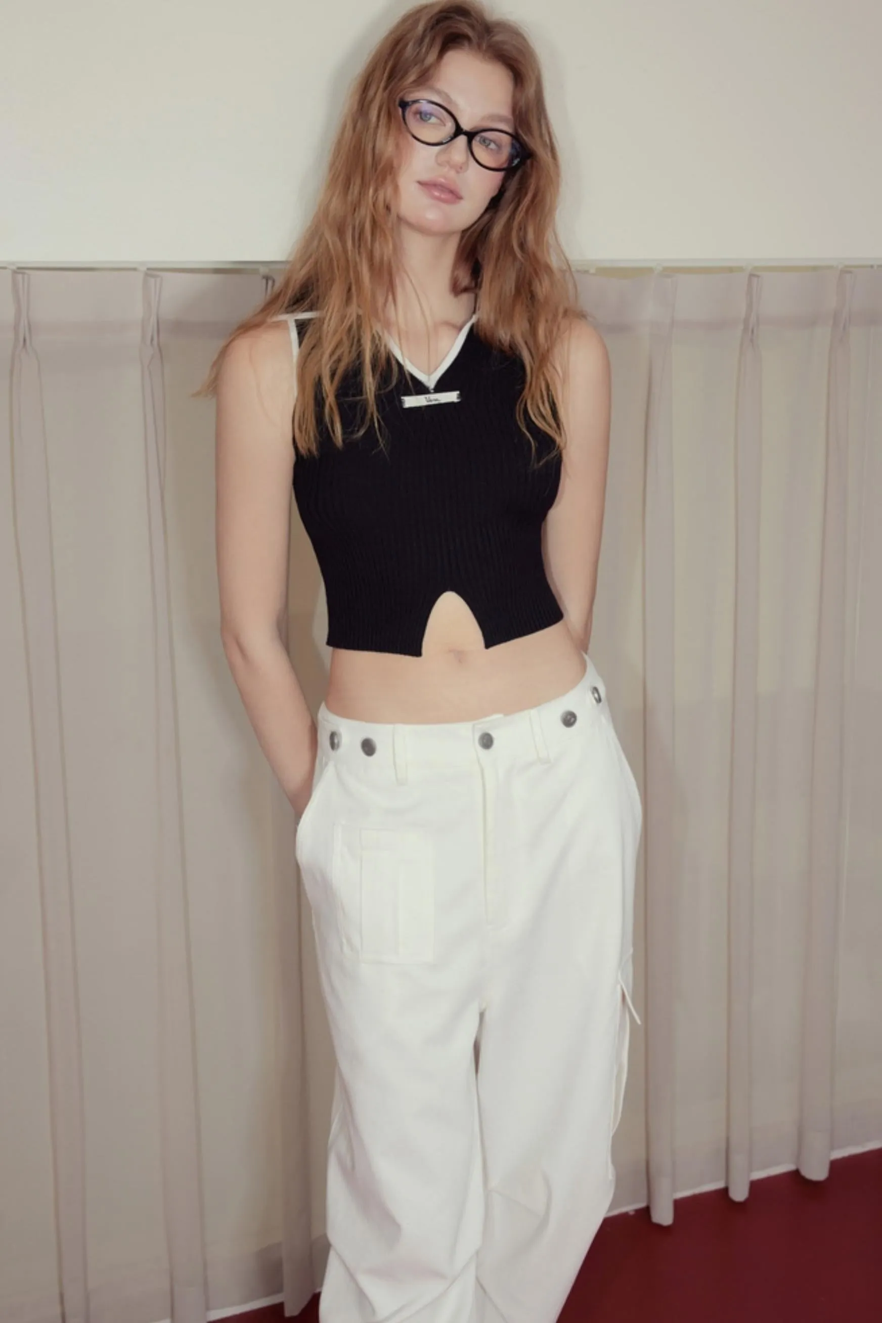 Three-Dimensional Wide-Leg Work Pants