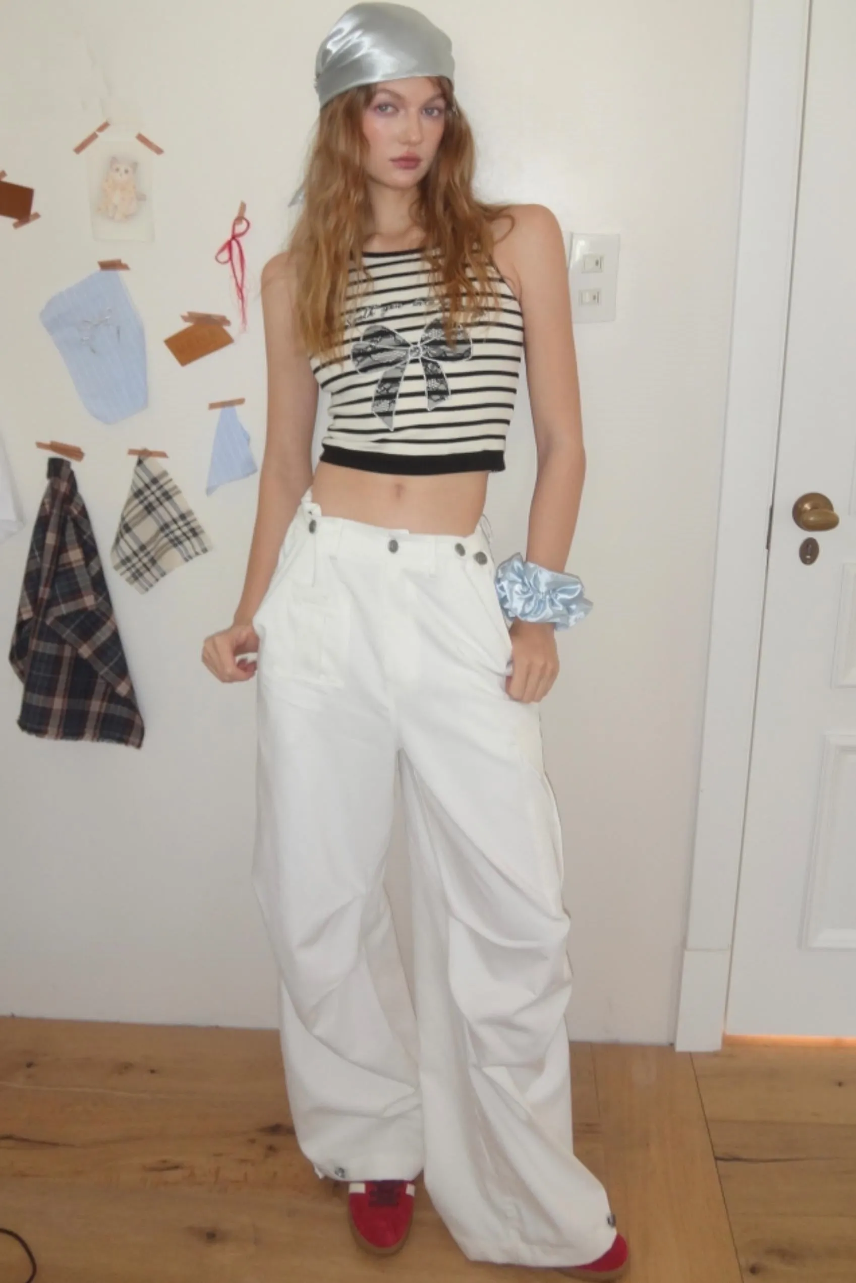 Three-Dimensional Wide-Leg Work Pants