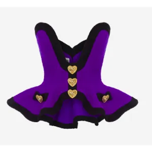 Top Buster in Boucle Heart Buttons