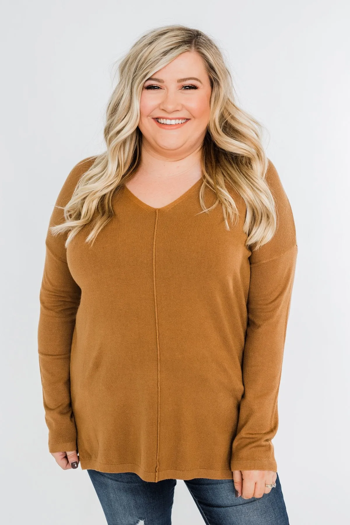 Truly Yours Sweater- Dark Camel
