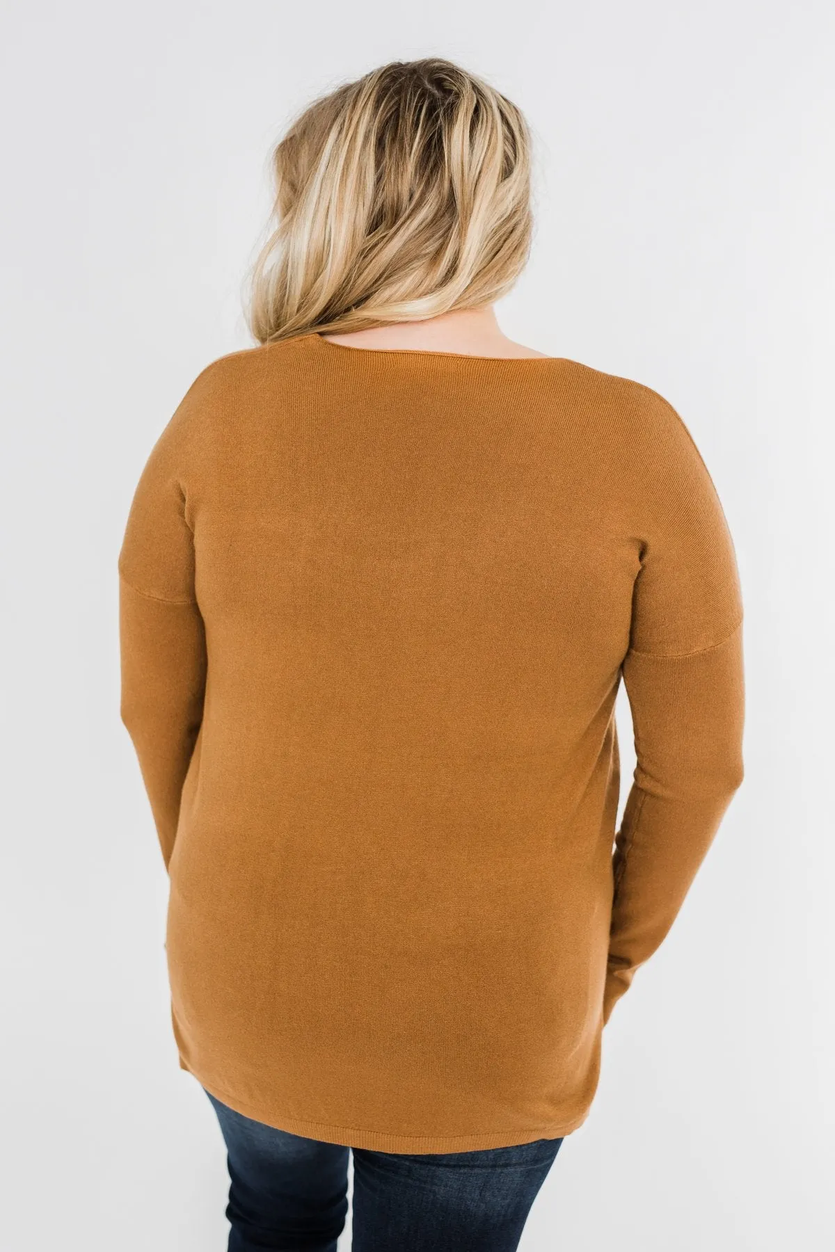 Truly Yours Sweater- Dark Camel