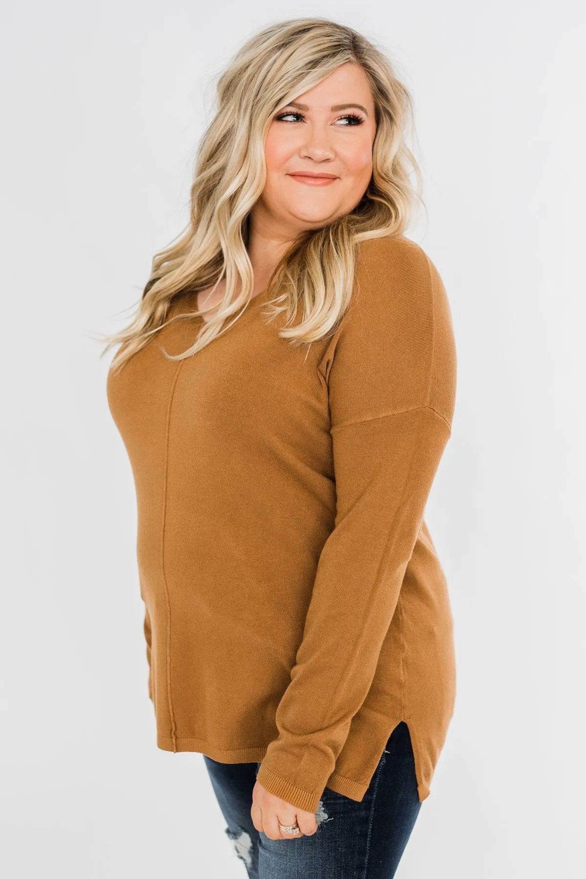 Truly Yours Sweater- Dark Camel