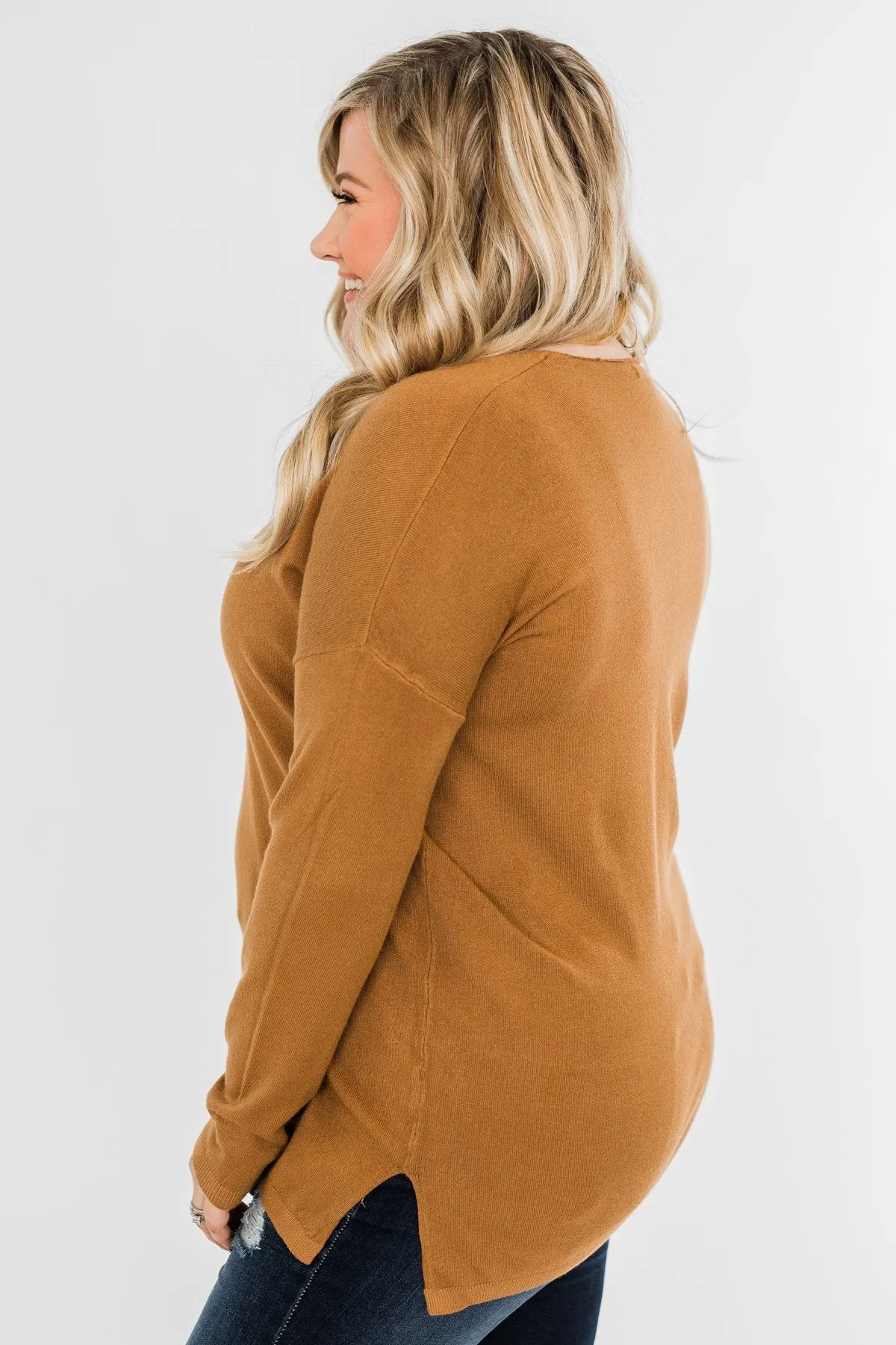 Truly Yours Sweater- Dark Camel