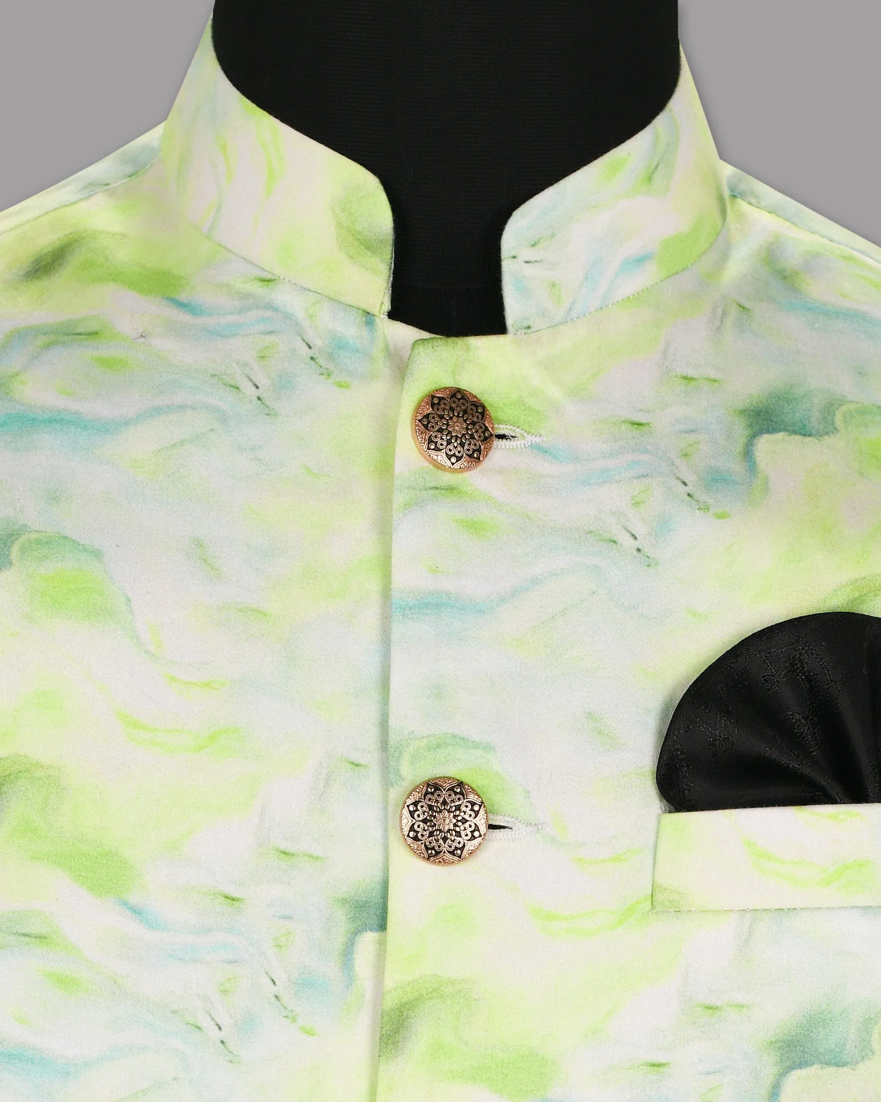 Tusk Green Super Soft Premium Designer Nehru Jacket