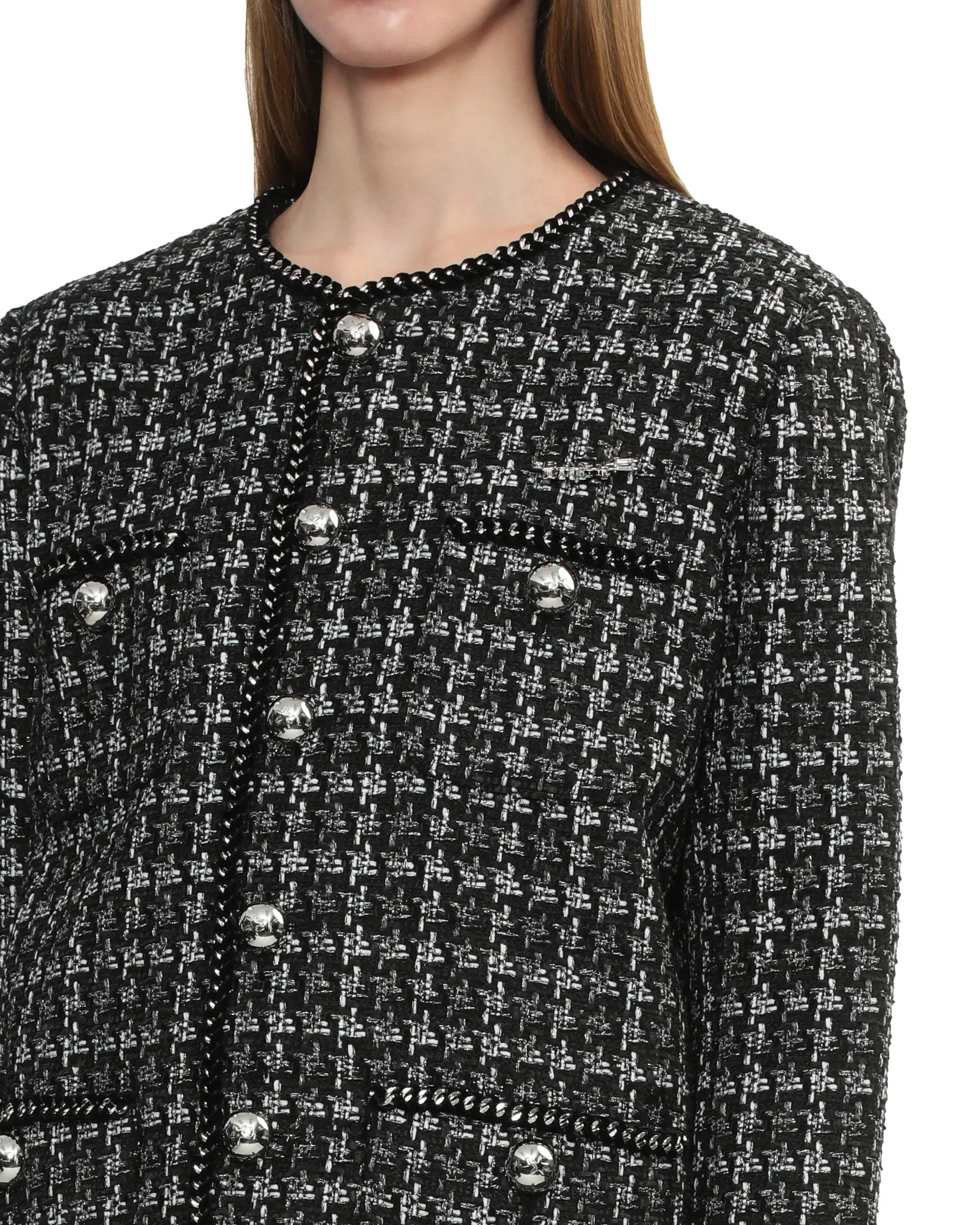 Tweed button down jacket