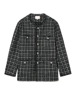 Tweed button down jacket