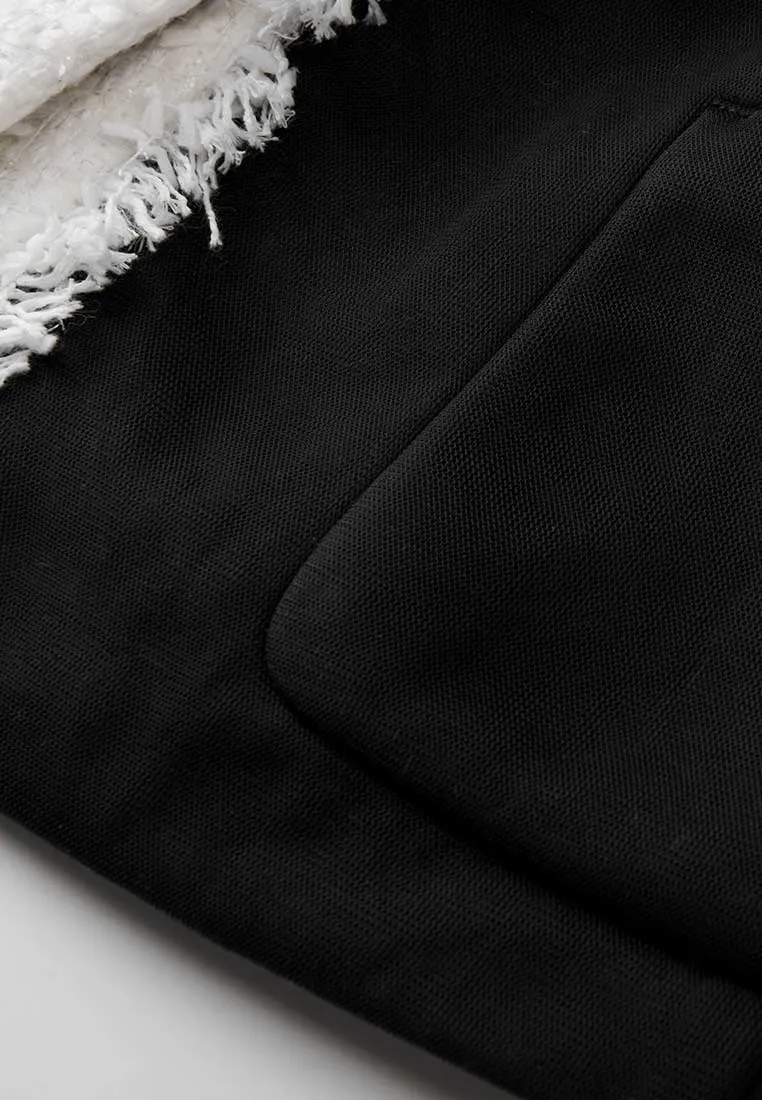 Tweed Detailing Mesh Jacket