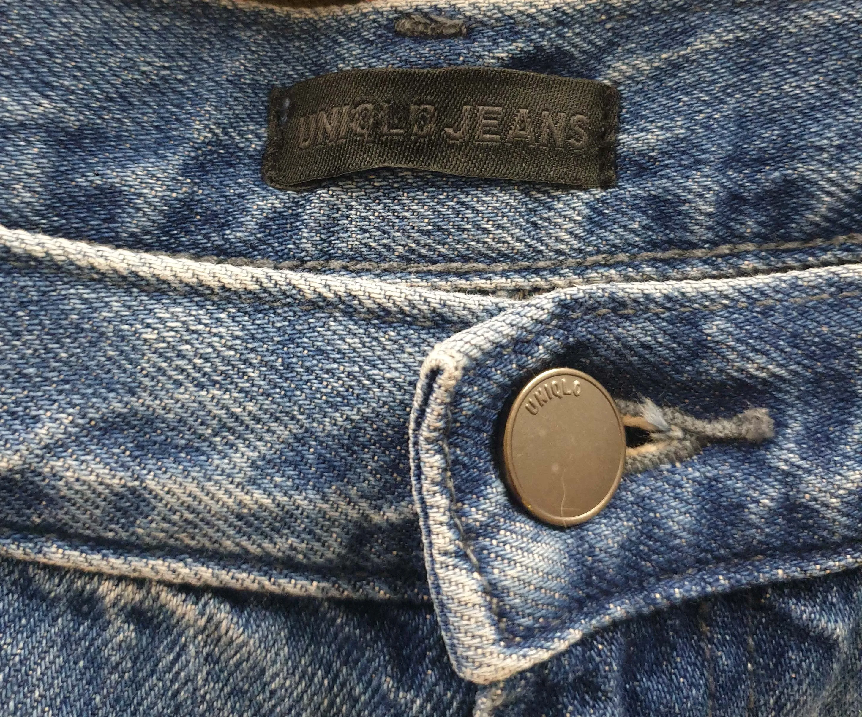 Uniqlo mid-denim wide leg jeans size 29, best fits 12-14