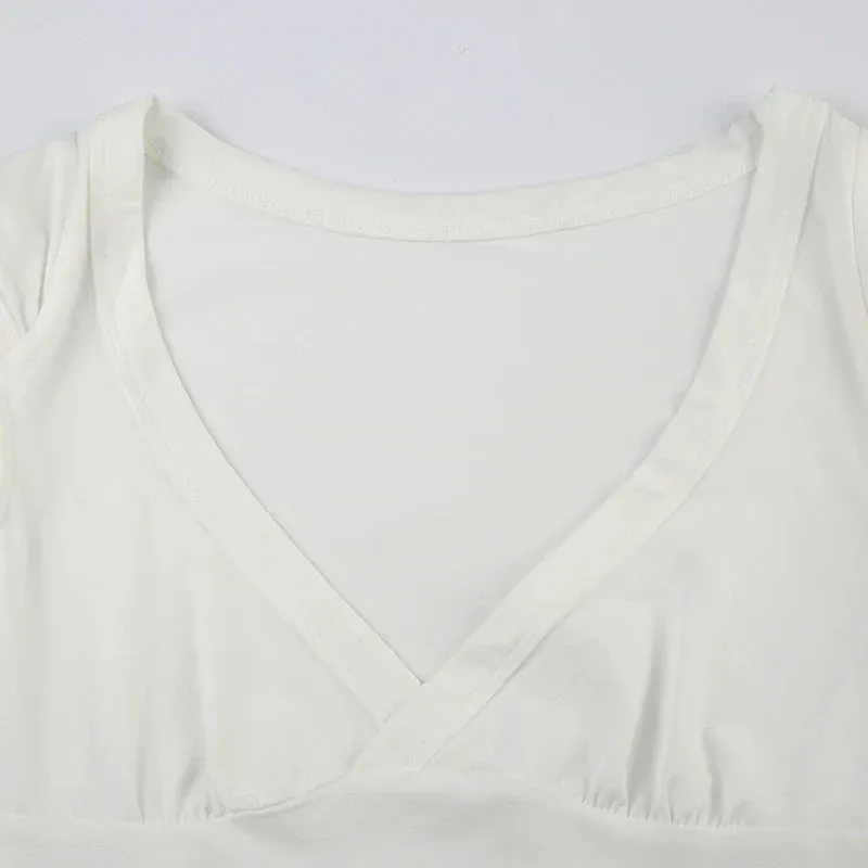 V Neck Cropped Top