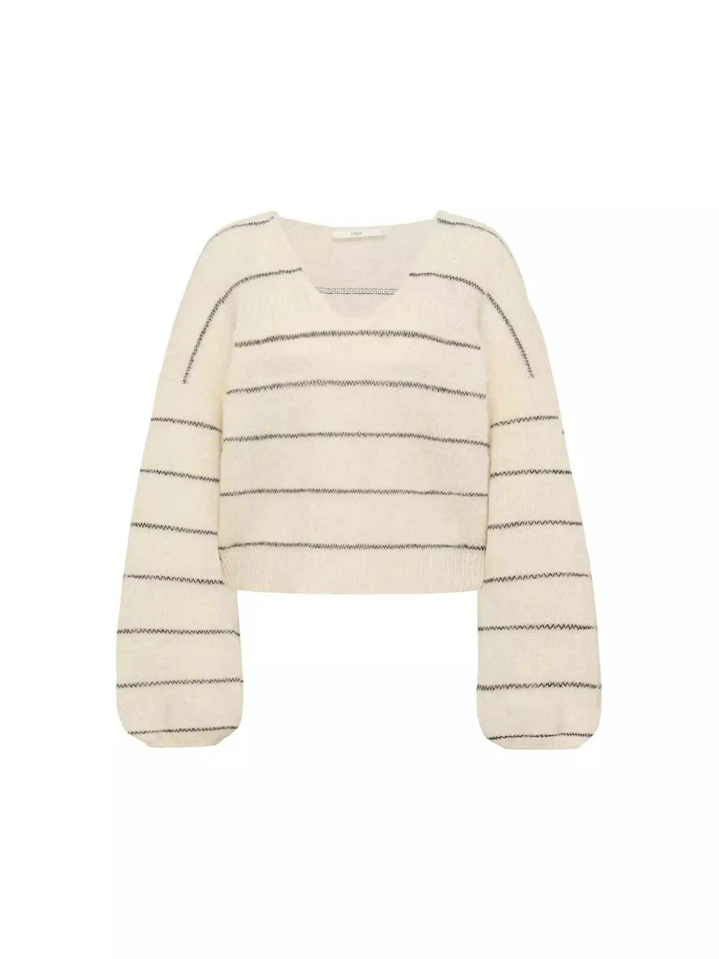 V-neck sweater stripes
