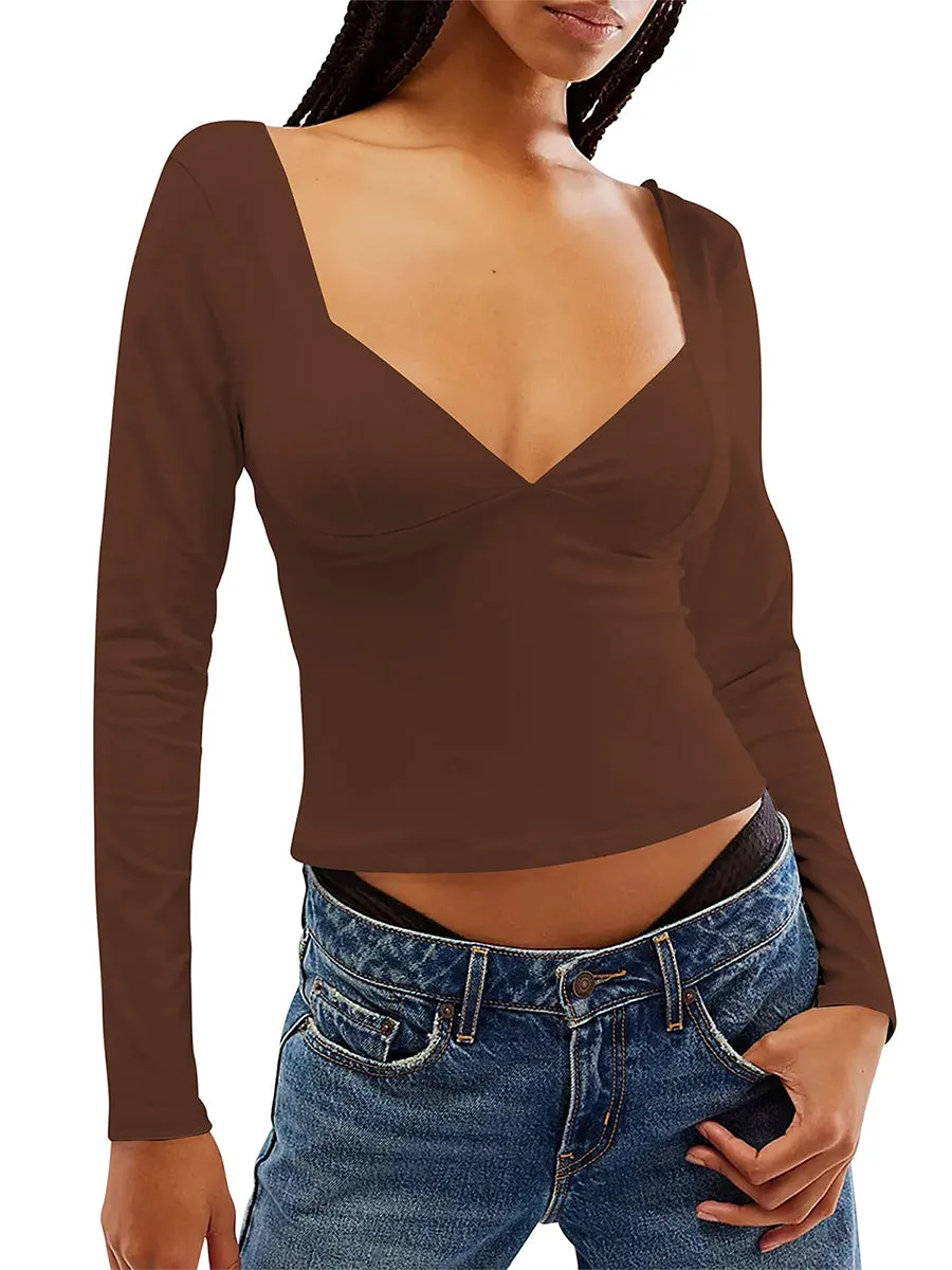 Vanessa V-Neck Long Sleeve Top