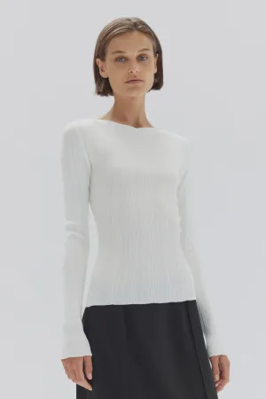 Vienna Knit LS Top White