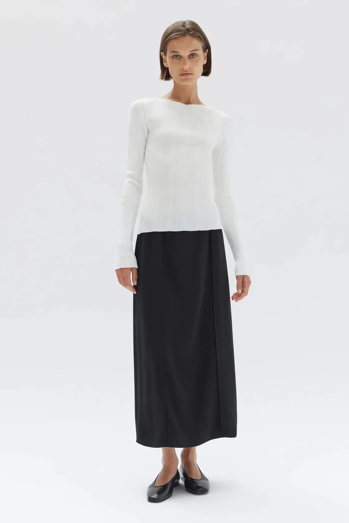 Vienna Knit LS Top White