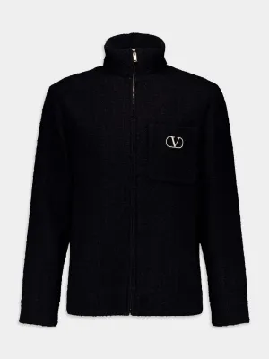 Vlogo Signature Patch Tweed Jacket