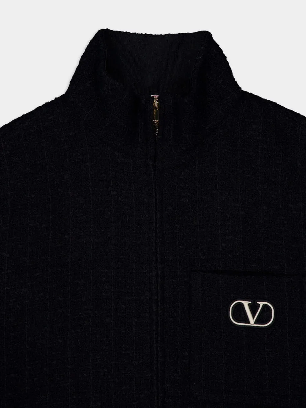 Vlogo Signature Patch Tweed Jacket