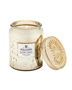 Voluspa Blond Tabac Large Glass Jar Candle