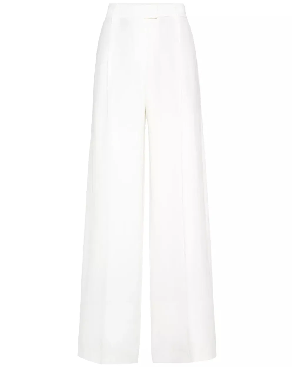 White Fluid Wide Leg Trouser