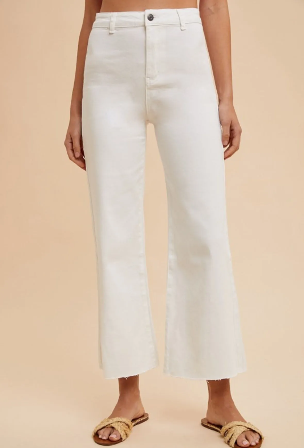 White Wide Leg Pants