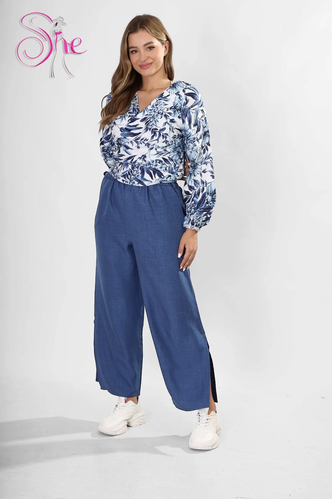 Wide-Leg Linen Pants