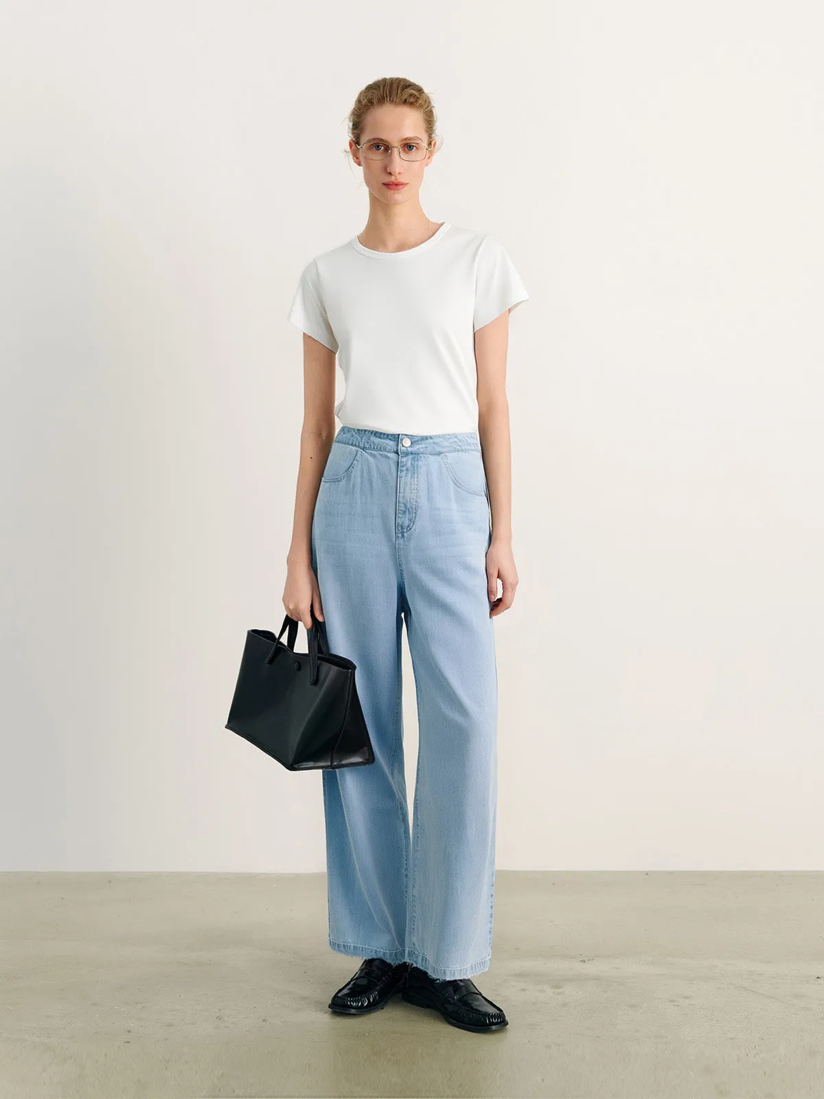 Wide Leg Lyocell Pants