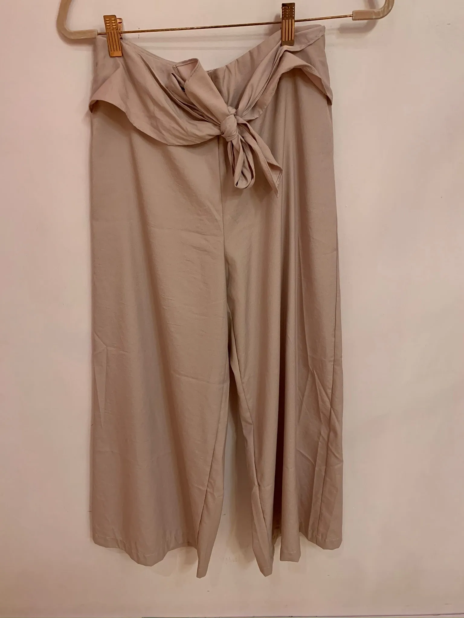 Wide Leg Tie Front Pants
