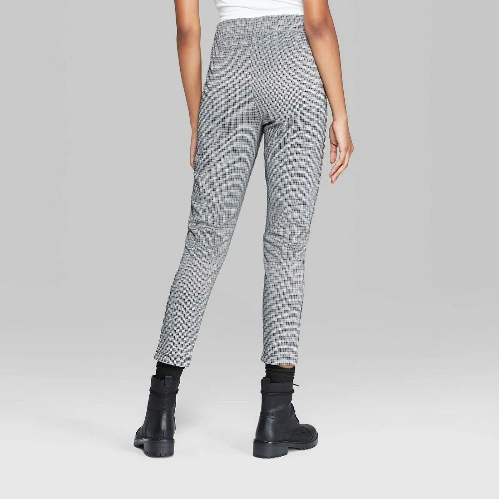 Wild Fable Women's Plaid High Rise Knit Skinny Pants