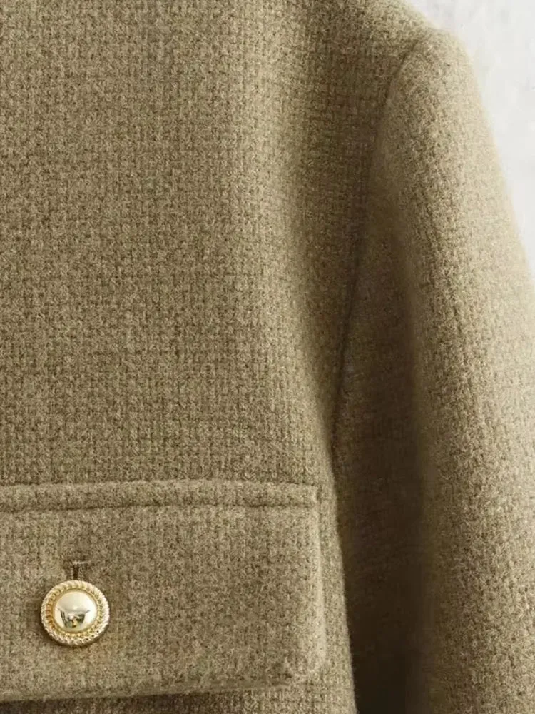 Winter Button Demi-Season Short Coats