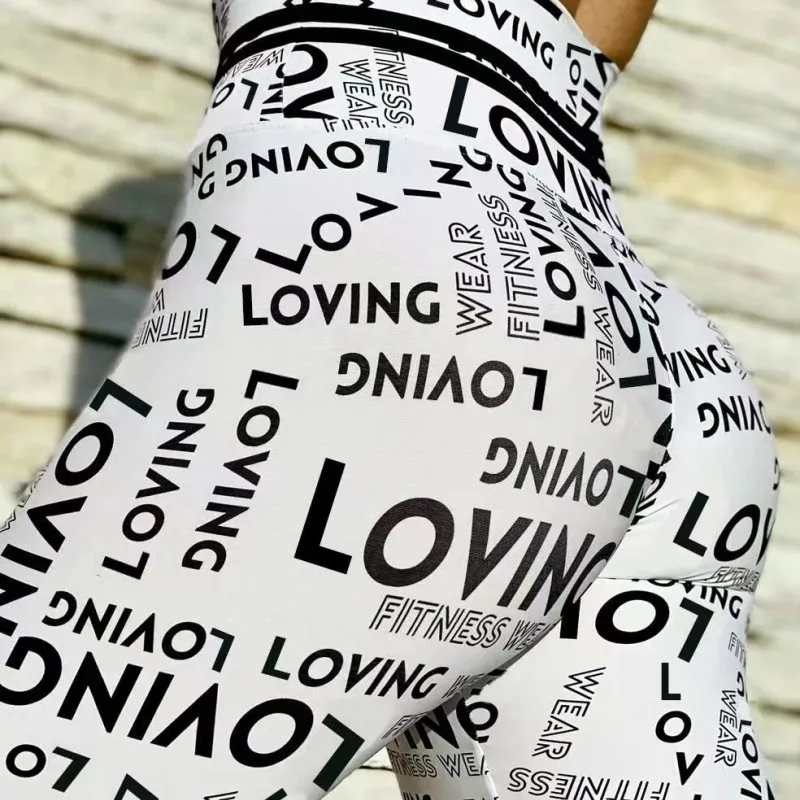 WordPlay High-Waisted Graphic Print Leggings