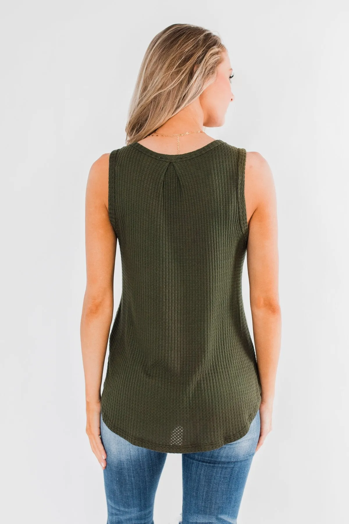 Wouldn't Trade It For Anything Tank Top- Dark Olive