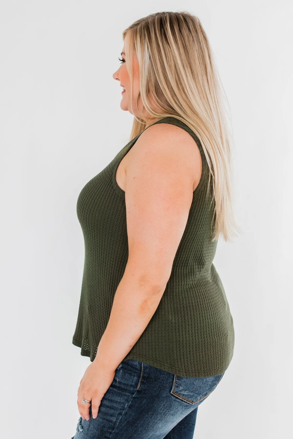 Wouldn't Trade It For Anything Tank Top- Dark Olive