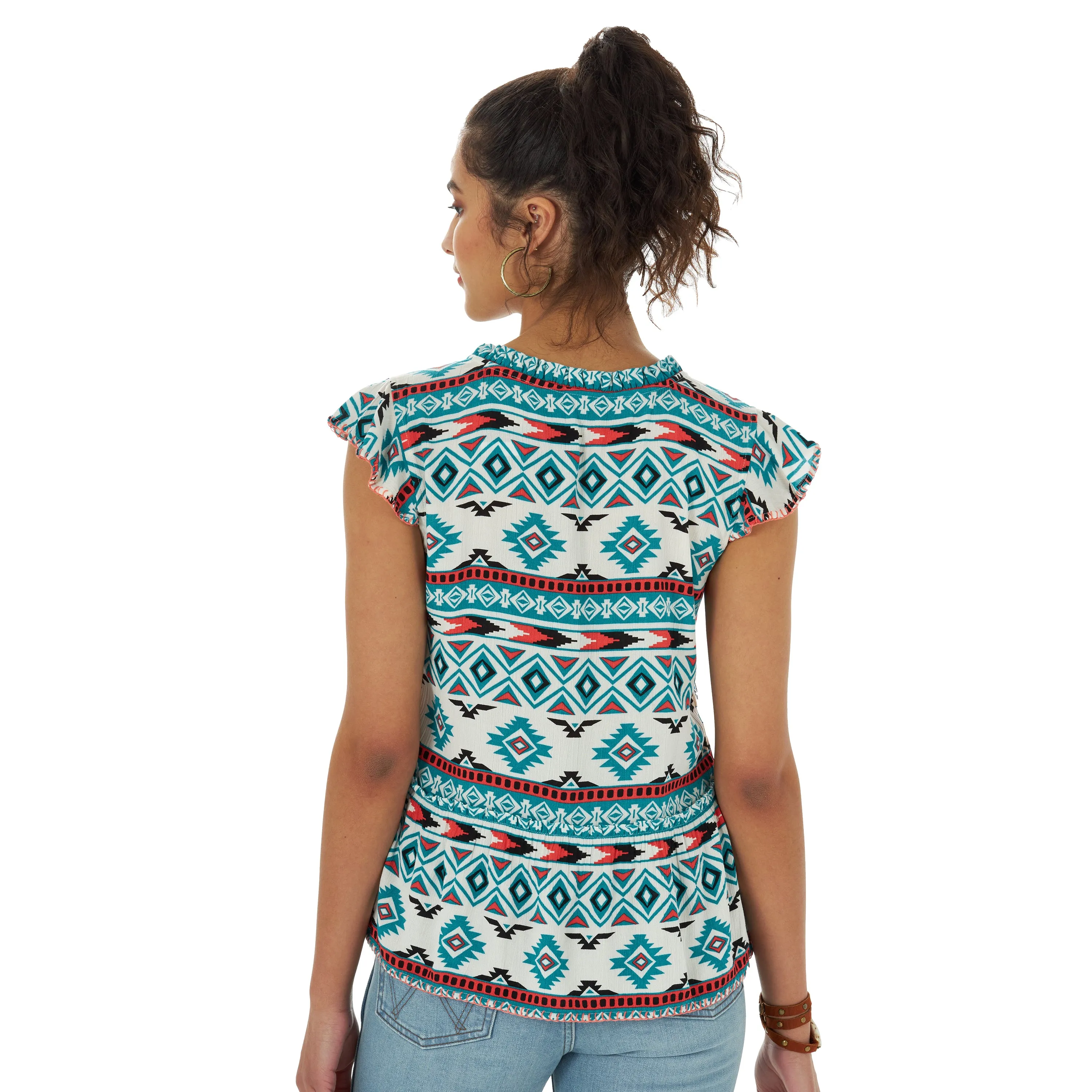 Wrangler USA Ladies Retro Punchy Top - LW5015M