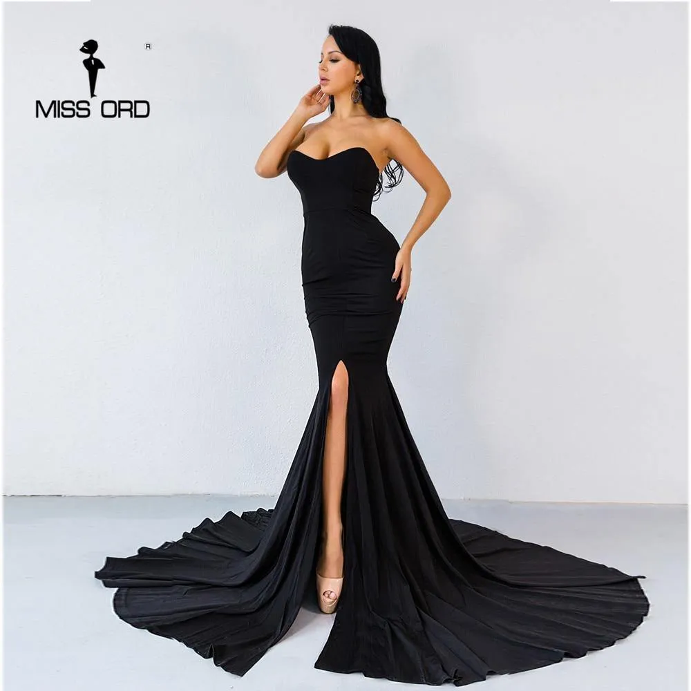Wrapped Chest Asymmetric Maxi Party Dress