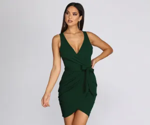 Wrapped In Stylish Beauty Mini Dress