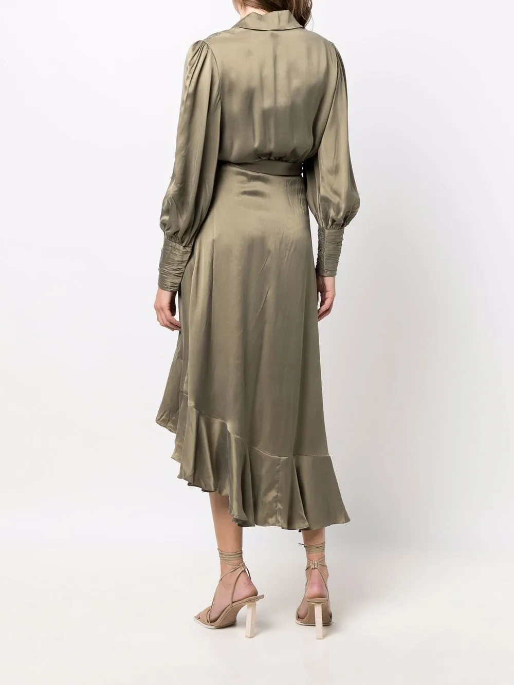 Wrapped midi dress
