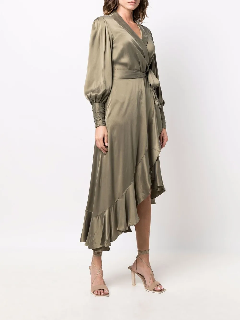 Wrapped midi dress