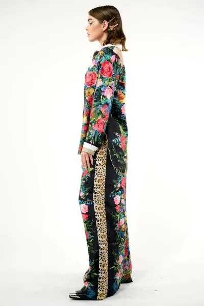 Zinnia Pants - Black Floral -
