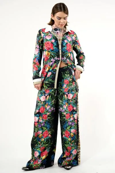 Zinnia Pants - Black Floral -