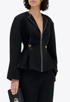 Zip-Up Jacket with Adjustable Waist